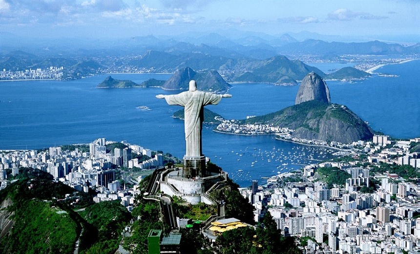 Chris the Redeemer overlooking Rio de Janeiro, Brazil