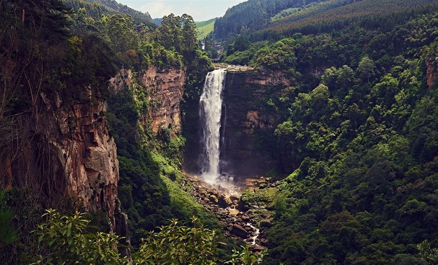 Waterfall in Karkloof, KwaZulu-Natal, Midlands, South Africa