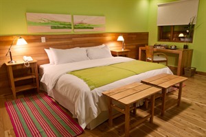 The comfortable rooms at Destino Sur