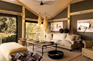 Lounge in Abu Camp & Villa Okavango