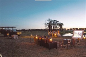 Dining at Abu Camp & Villa Okavango