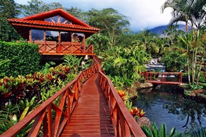 Lush gardens, Tabacon Resort