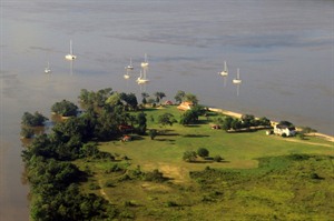 Baganara Island aeriel view