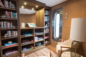 Library onboard the M/V Origin