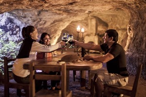 Dining in the Lava Tunnels