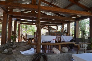 Ankarana Lodge's open-air restaurant