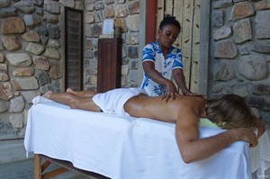 Massages are excellent value at Eden  Lodge