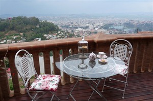 Afternoon tea on the terrace Lokanga Hotel
