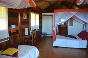Nature Lodge chalet interior (triple/family room)