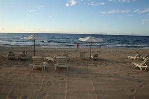 Boucan Canot beach in the early eveneing