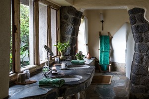 Washroom at Virunga Lodge