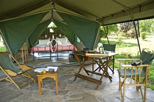 Typical room at Lake Manze Camp
