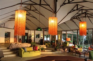 Lounge area at Rubondo Island Camp