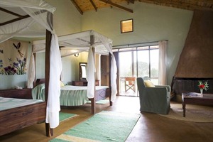 Cottage interior at Tloma Lodge