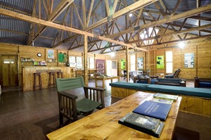 Reception area at Budongo Eco Lodge