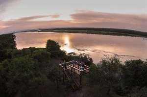 The viewing platform at Murchison River Lodge - magical!