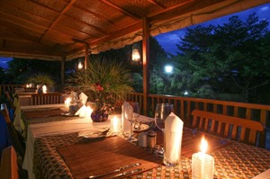 Dining at Papyrus Guest House