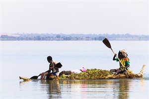 Fishermen in 'tankwa' on Lake Tana near Kuriftu Resort