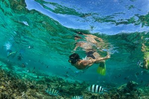 Snorkelling off Mauritius