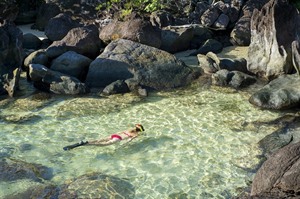 There's good snorkelling in discreet coves along Masoala Peninsula