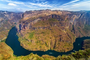 View from above the Sumidero Canyon in Chiapas, Mexico